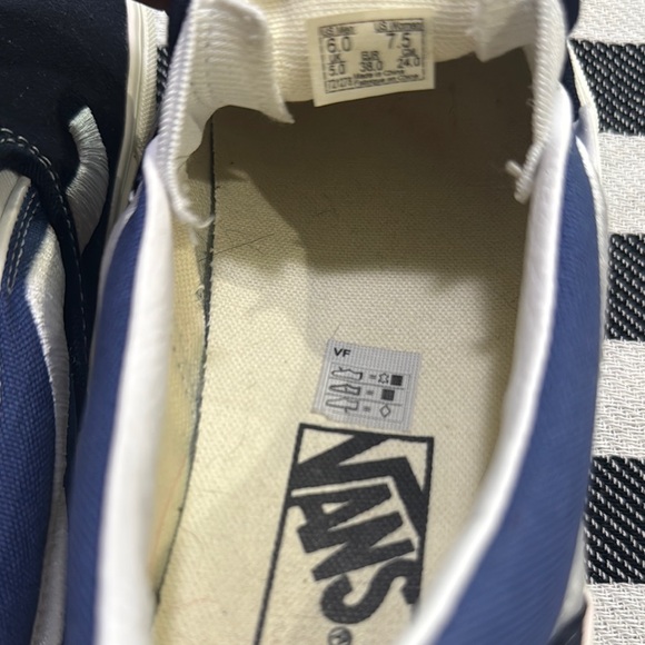 Vans Navy Blue Slip-On Canvas Shoes - Picture 5 of 7